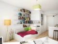 BILD zu OTS - Ãber 20m2 groÃe Designer-Einzelapartments mit eigenem Badezimmer und Pantry-KÃ¼che.